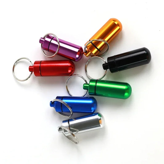 Mini Portable Waterproof Aluminum Pill Box