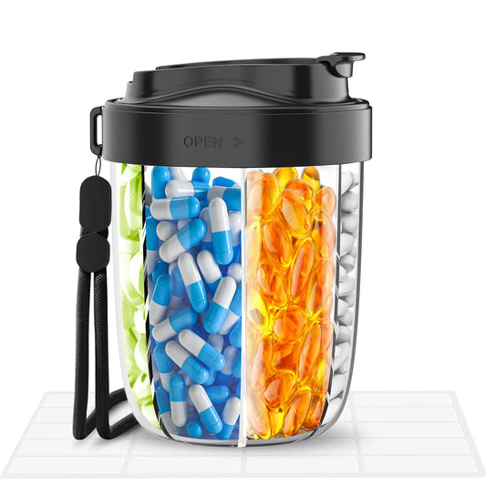 7 Grids Large Pill Organizer - Travel Supplement Case
